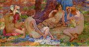 Theo Van Rysselberghe Four Bathers oil painting on canvas
